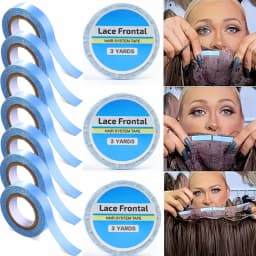 5PC Lace Front Support Wig Tape Double Sided Waterproof Super Hold Adhesive for Lace Front Wig Toupee,Hair Pieces,Hair Extension