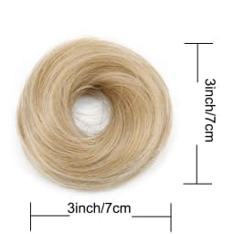 WIGSIN Synthetic Straight Donut Chignon Hairpieces Ombre Elastic Updo Chignon Fluffy Messy Scrunchies Hair Bun for Women