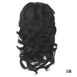Soowee Short Curly Synthetic Hair Black To Burgundy Clip In Hair Extension Little Pony Tail Claw Ponytail False Hair on Clips