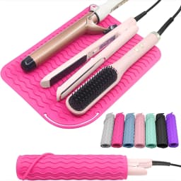 New Plus Size Silicone Heat Resistant Mat Portable Travel Hot Tools Pad Cover for Curling Iron, Flat Iron Hair Straightener
