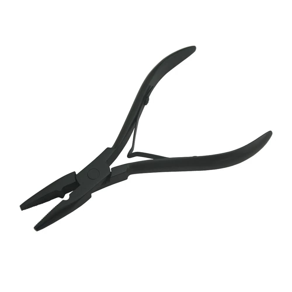 1 PC 5 inch Silver Stainless Steel Clamp Hair Extension Plier with Hole Keratin Hair Extensions Ring Removal Tools