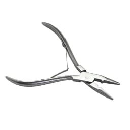1 PC 5 inch Silver Stainless Steel Clamp Hair Extension Plier with Hole Keratin Hair Extensions Ring Removal Tools