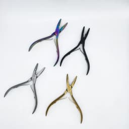 1 PC 5 inch Silver Stainless Steel Clamp Hair Extension Plier with Hole Keratin Hair Extensions Ring Removal Tools