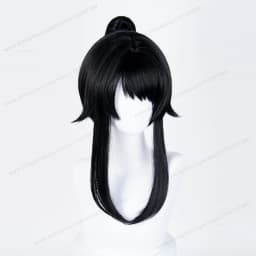 Ayano Aishi Cosplay Synthetic Wig Woman Hair 53cm Black Ponytail Anime Heat Resistant Wigs