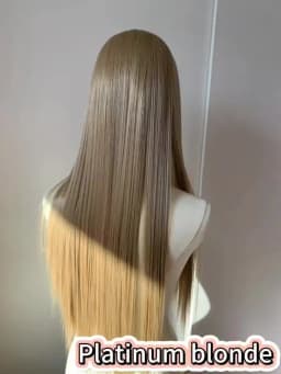 Ashely Platinum Blonde Wig 26inch 13x4 Lace Front Wig Long Straight Synthetic Lace Wigs High Temperature Fibers for Cosplay