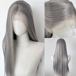 Ashely Platinum Blonde Wig 26inch 13x4 Lace Front Wig Long Straight Synthetic Lace Wigs High Temperature Fibers for Cosplay