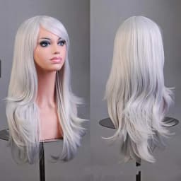 70cm Long Synthetic Wigs Pink Purple Black Wig Wavy Halloween Costume Hair Fake Hairpieces Lolita Blue Wig