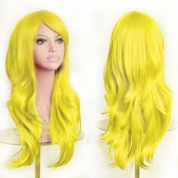 70cm Long Synthetic Wigs Pink Purple Black Wig Wavy Halloween Costume Hair Fake Hairpieces Lolita Blue Wig