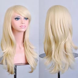 70cm Long Synthetic Wigs Pink Purple Black Wig Wavy Halloween Costume Hair Fake Hairpieces Lolita Blue Wig