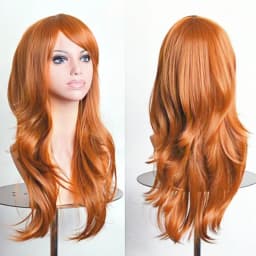 70cm Long Synthetic Wigs Pink Purple Black Wig Wavy Halloween Costume Hair Fake Hairpieces Lolita Blue Wig