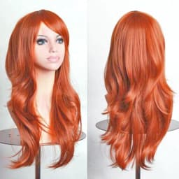 70cm Long Synthetic Wigs Pink Purple Black Wig Wavy Halloween Costume Hair Fake Hairpieces Lolita Blue Wig
