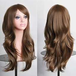 70cm Long Synthetic Wigs Pink Purple Black Wig Wavy Halloween Costume Hair Fake Hairpieces Lolita Blue Wig