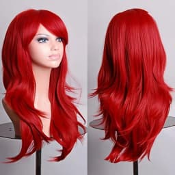 70cm Long Synthetic Wigs Pink Purple Black Wig Wavy Halloween Costume Hair Fake Hairpieces Lolita Blue Wig