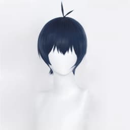 Anime Isagi Yoichi Cosplay Wig Short Black/Blue Cosplay Wigs Heat Resistant Yoichi Isagi Wigs Halloween Party Synthetic Wigs