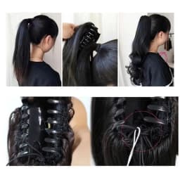 H&STAR 14Inch Synthetic Curly Wavy Ponytail Chic Hairpiece with Easy Claw Elegant Style for Women