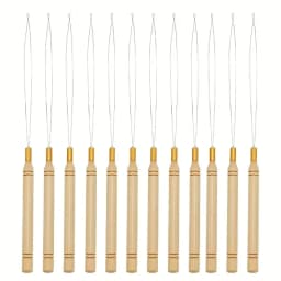 2-20pcs Micro Rings Loop Tool Loop Threader Pulling Needle Used with Hair Plier And Beads for Human Hair Feather Extension Tools