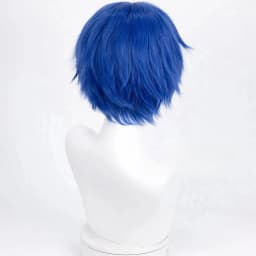 Natsume Cosplay Wig Vocaloid Cosplay Short Blue Wig Hair for Halloween Costume Theme Party Heat Resistant Synthetic Wigs