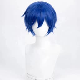 Natsume Cosplay Wig Vocaloid Cosplay Short Blue Wig Hair for Halloween Costume Theme Party Heat Resistant Synthetic Wigs