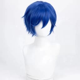 Natsume Cosplay Wig Vocaloid Cosplay Short Blue Wig Hair for Halloween Costume Theme Party Heat Resistant Synthetic Wigs