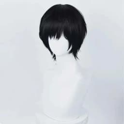 Anime Chainsaw Man Yoshida Hirofumi Cosplay Wig Short Black Heat Resistant Synthetic Hair Man Party Wigs