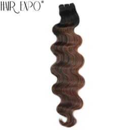 Bio Body Wave Hair Bundles 24Inch Piano Blonde Natural Synthetic Hair Extensions Ombre Thick Ponytail Loose Deep Hair Weaving