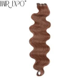 Bio Body Wave Hair Bundles 24Inch Piano Blonde Natural Synthetic Hair Extensions Ombre Thick Ponytail Loose Deep Hair Weaving