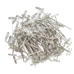 100pcs Long T Pins Silver Wig Pins for Wigs Making/Display On Mannequin Canvas Head 38/51mm T Pins Needle Salon Styling Tools