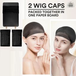 4/20pcs Black Wig Cap Elastic Breathable Invisible Wig Caps Perfect For Professional Use,2pcs/Pack
