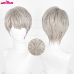 Xavier Cosplay Wig Love And Deepspace Short Linen Gray Heat Resistant Synthetic Hair Halloween Party Anime Game Wigs + Wig Cap