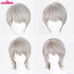Xavier Cosplay Wig Love And Deepspace Short Linen Gray Heat Resistant Synthetic Hair Halloween Party Anime Game Wigs + Wig Cap