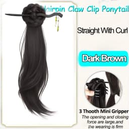New Chinese Style Synthetic Claw Clip Ponytail Hair Extensions With Hairpins Temperament Ancient Fashioned Hair Buns Ponytail