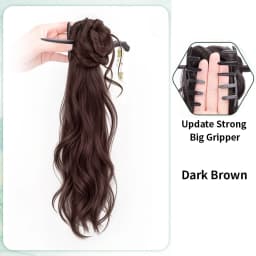 New Chinese Style Synthetic Claw Clip Ponytail Hair Extensions With Hairpins Temperament Ancient Fashioned Hair Buns Ponytail