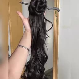 New Chinese Style Synthetic Claw Clip Ponytail Hair Extensions With Hairpins Temperament Ancient Fashioned Hair Buns Ponytail