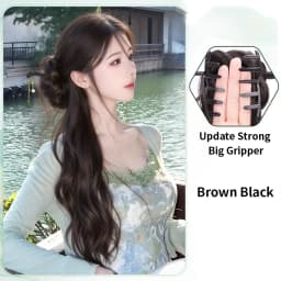 New Chinese Style Synthetic Claw Clip Ponytail Hair Extensions With Hairpins Temperament Ancient Fashioned Hair Buns Ponytail
