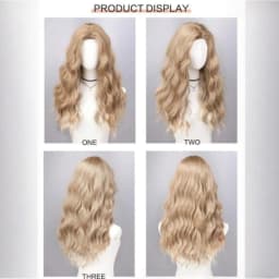 22-Inch Synthetic Wig for Women, Featuring a Long Wavy Hairstyle with Curly Wave Texture Wig Role-Playing, Costumes