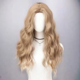 22-Inch Synthetic Wig for Women, Featuring a Long Wavy Hairstyle with Curly Wave Texture Wig Role-Playing, Costumes