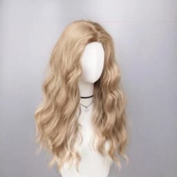 22-Inch Synthetic Wig for Women, Featuring a Long Wavy Hairstyle with Curly Wave Texture Wig Role-Playing, Costumes