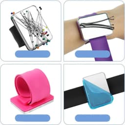 Silicone Magnetic Wrist Pincushion Portable Magnet Pin Holder Essential Sewing Tools for Home Tailors &DIY Handcraft Enthusiasts