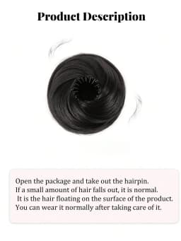 Adjustable Synthetic Bun Ponytail Wig For Women Magic Bird's Nest Shaped Hair Bun With Circle Elastic Clips Straight Donut Updo