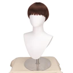 Synthetic Short Brown Mushroom Cosplay Wig for Men Bowl Cut Hair Anime Retro Wig Suitable for Movies Party Multi-colored Wig