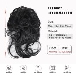 Women Fluffy Synthetic Hair Bun Wig Ring Lazy Ball Hair Scrunchie Fashion Festival Hair Headdress
