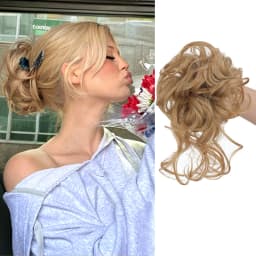 Women Fluffy Synthetic Hair Bun Wig Ring Lazy Ball Hair Scrunchie Fashion Festival Hair Headdress