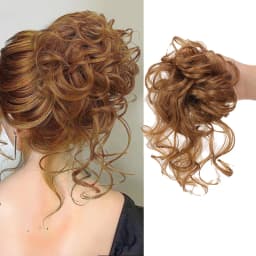 Women Fluffy Synthetic Hair Bun Wig Ring Lazy Ball Hair Scrunchie Fashion Festival Hair Headdress