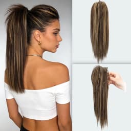 14Inch Synthetic Ponytail Extension Claw Clip On Hairpiece Soft Pony Tail Heat Resistant Fiber For Women Daily Hairstyle