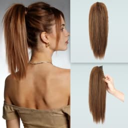 14Inch Synthetic Ponytail Extension Claw Clip On Hairpiece Soft Pony Tail Heat Resistant Fiber For Women Daily Hairstyle