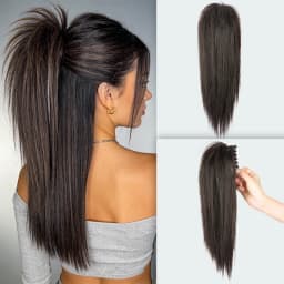 14Inch Synthetic Ponytail Extension Claw Clip On Hairpiece Soft Pony Tail Heat Resistant Fiber For Women Daily Hairstyle