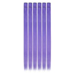 22 inch Colored Hair Extensions Straight Hairpiece, Colorful Hair Extensions Party Highlights Clip in Long Synthetic Hair Extens