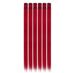 22 inch Colored Hair Extensions Straight Hairpiece, Colorful Hair Extensions Party Highlights Clip in Long Synthetic Hair Extens