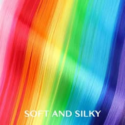 22 inch Colored Hair Extensions Straight Hairpiece, Colorful Hair Extensions Party Highlights Clip in Long Synthetic Hair Extens