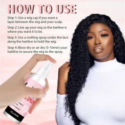 LOCKMIO 60ML Fast Dry Melting Spray Lace Glue Adhesive Long Lasting Hold Wig Mesh Adhesive Cosplay Wig Installation Fixing Agent